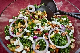 Fall Roasted Butternut Squash Kale Salad