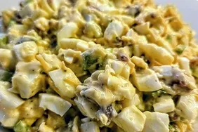 Creamy Bacon Cheddar Ranch Egg Salad