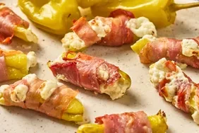 Crispy Air-Fried Prosciutto-Wrapped Stuffed Pepperoncini