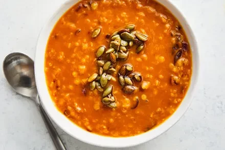 Slow Cooker Red Lentil Pumpkin Soup