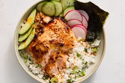 Sticky Miso Salmon Bowl