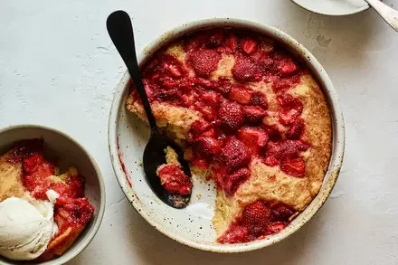 Strawberry Spoon Cake