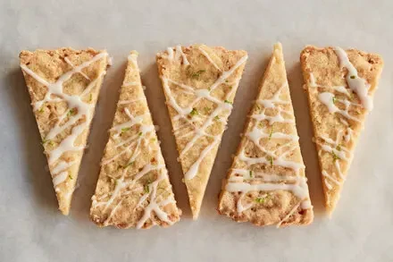 Cornmeal Lime Shortbread Fans