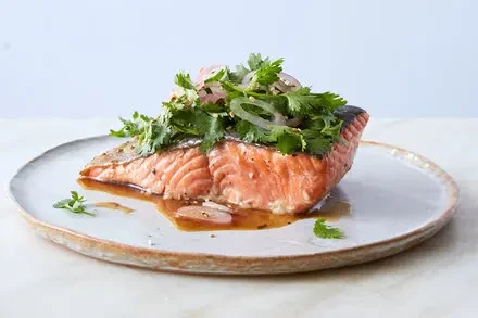 Salmon With Sesame and Herbs