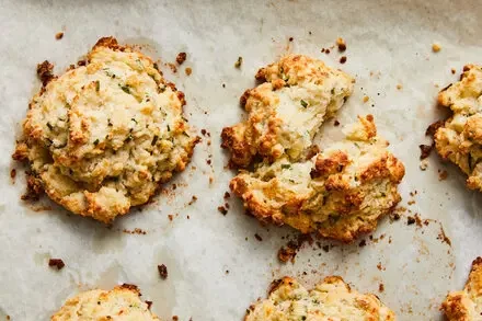 Sour Cream and Onion Drop Biscuits
